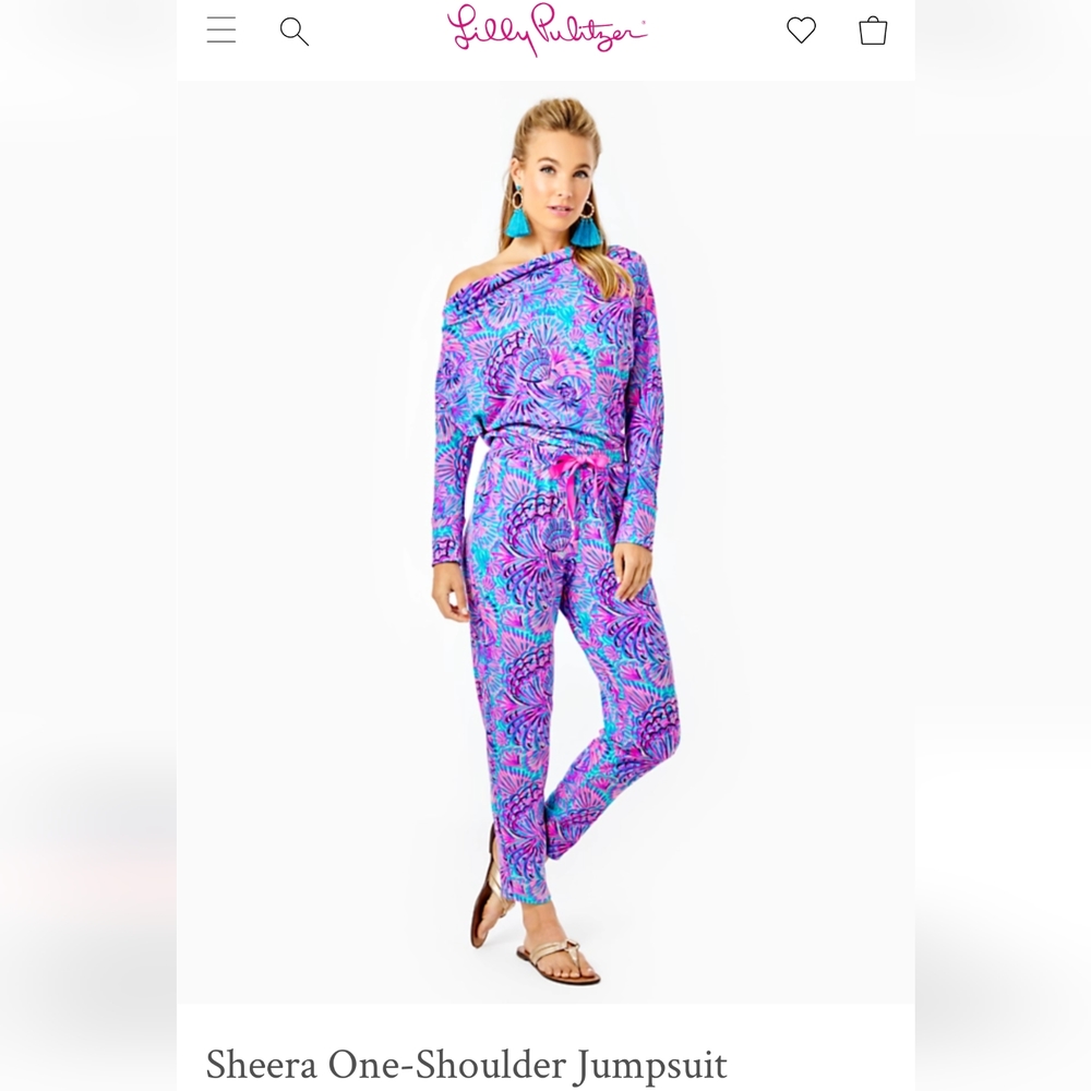 NWOT Lilly Pulitzer Sherra one shoulder jumpsuit